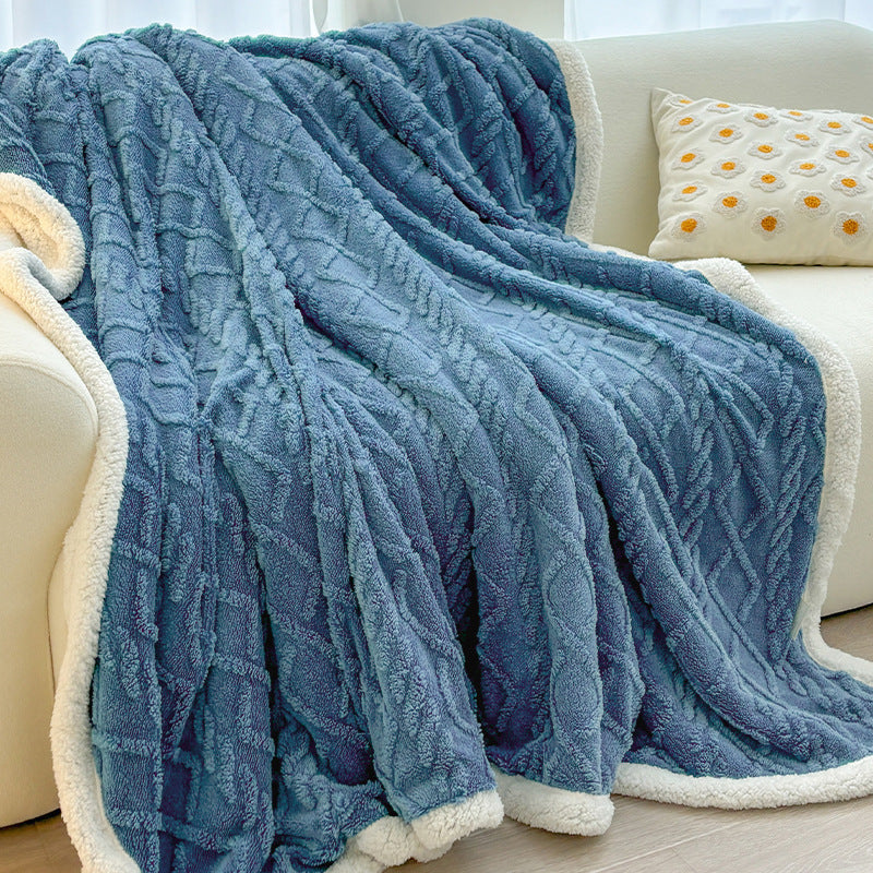 Lamb coral fleece blanket