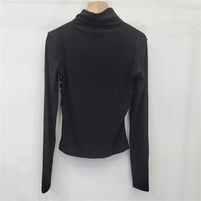 Small stand collar base shirt long sleeved shirt