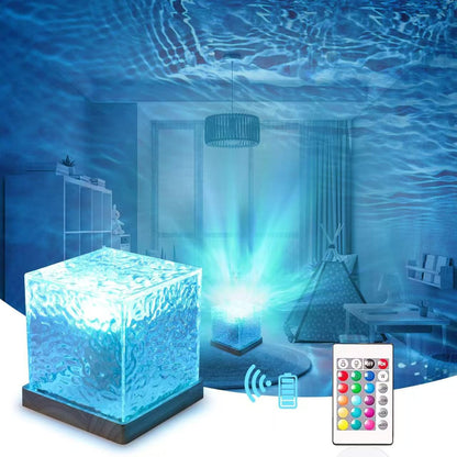 Ocean Wave LED Cube Lamp with Remote Control