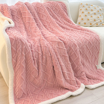Lamb coral fleece blanket