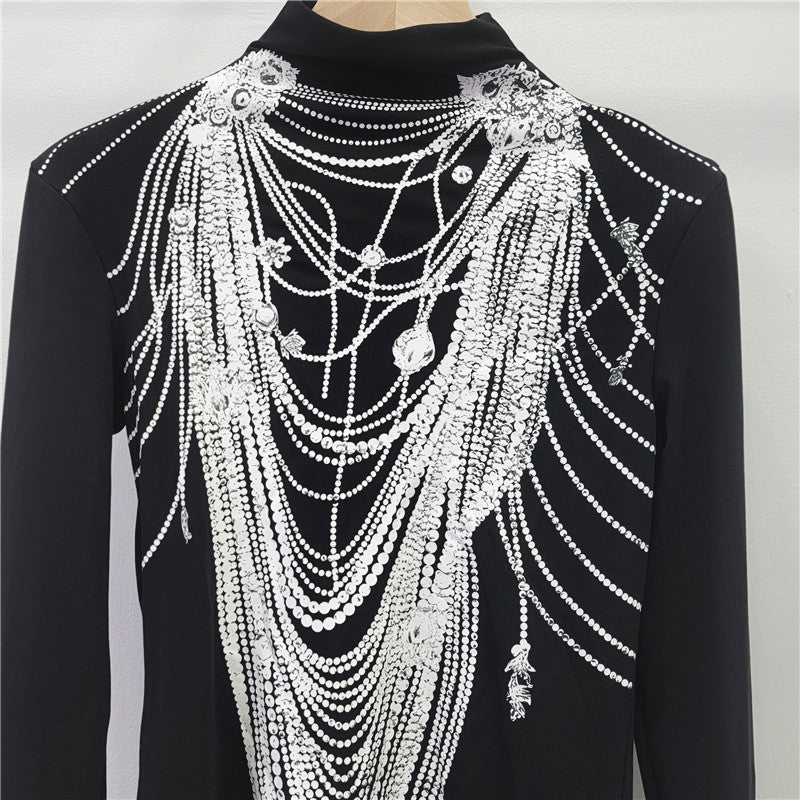 Small stand collar base shirt long sleeved shirt