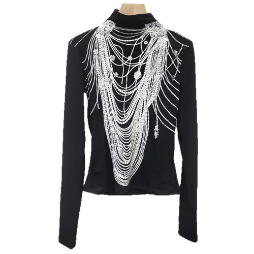 Small stand collar base shirt long sleeved shirt